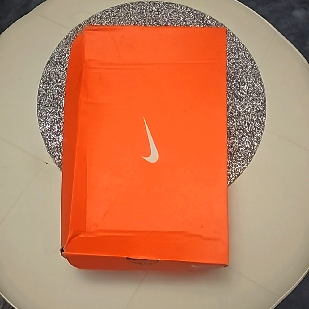 Empty nike shoe box orange  for size 5.5 youth